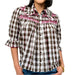 Ivy Jane Smocked Checked Print Top WOMEN - Clothing - Tops - Short Sleeved Ivy Jane