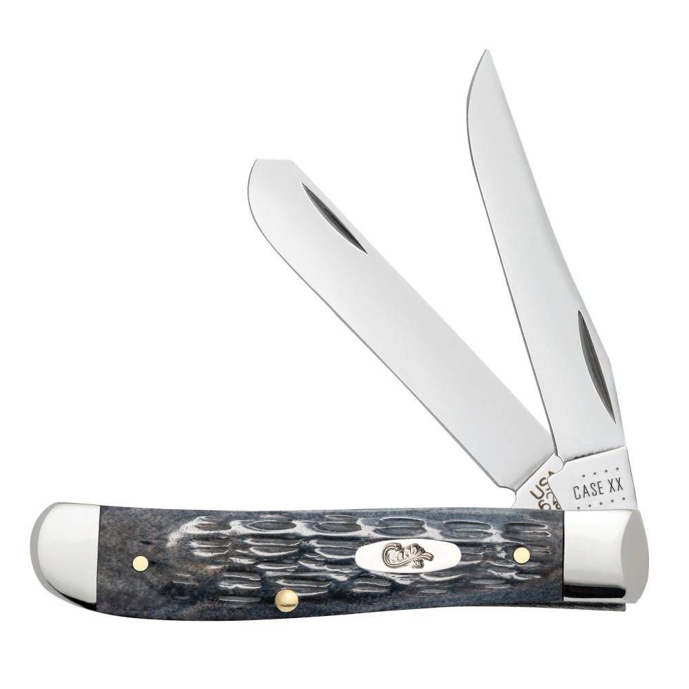 Case Mini Trapper - Pocket Worn Gray Bone Crandall Jig Knives W.R. Case & Sons   