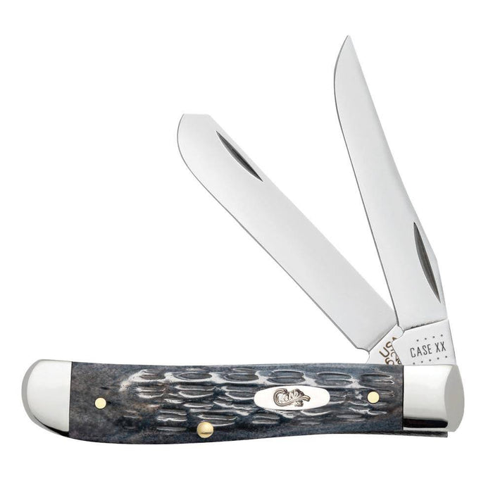 Case Mini Trapper - Pocket Worn Gray Bone Crandall Jig Knives W.R. Case   