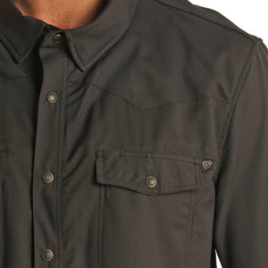Rock & Roll Denim Men's Ripstop Pearl Snap Shirt MEN - Clothing - Shirts - Short Sleeve Shirts Panhandle   