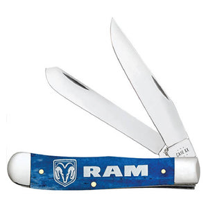 Case Ram Smooth Navy Blue Bone Trapper Knives W.R. Case   