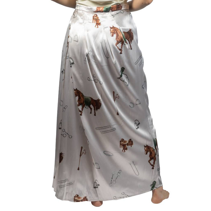 Satin Western Maxi Skirt WOMEN - Clothing - Skirts Blue B