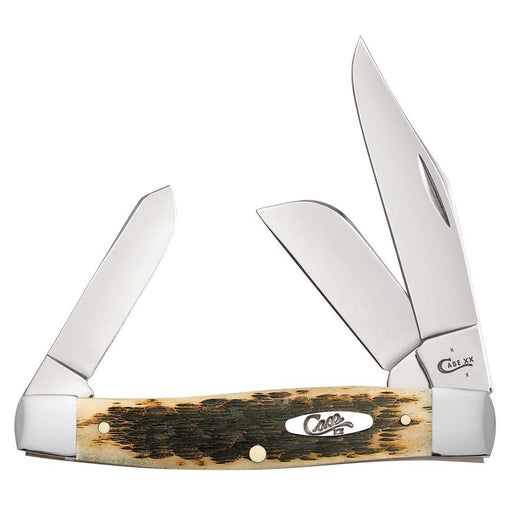 Case Amber Bone CS - Peach Seed Jig Large Stockman Knives W.R. Case   