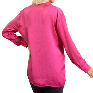 Women's V-Neck Blouse WOMEN - Clothing - Tops - Long Sleeved Glam   