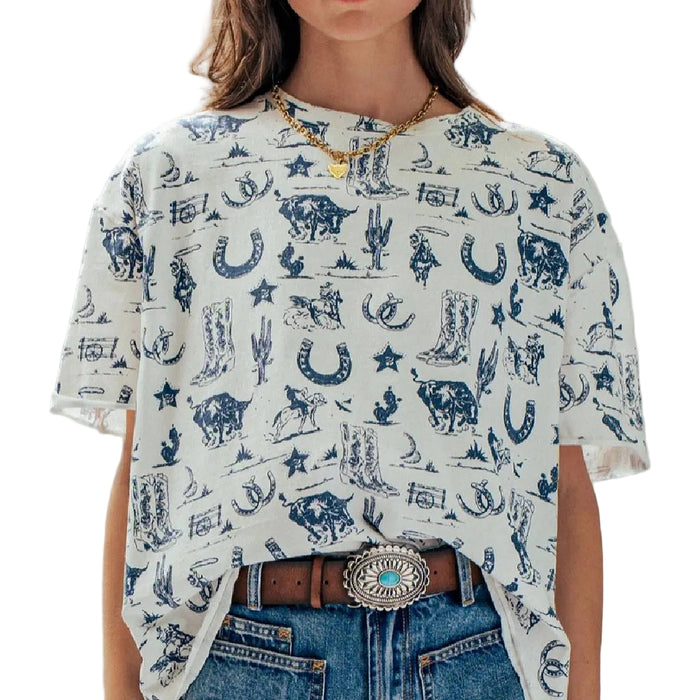 Western Graphic Cream Tee