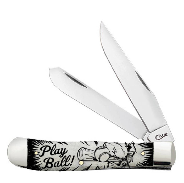 Case Natural Bone Baseball Trapper Knives W.R. Case