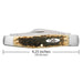 Case Amber Bone CS - Peach Seed Jig Large Stockman Knives W.R. Case   
