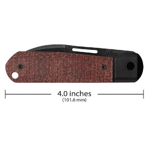 Case Dark Red Burlap Micarta Highbanks Knives W.R. Case   