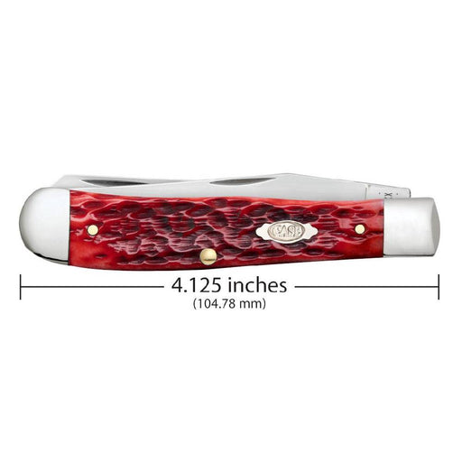 Case Trapper - Dark Red Bone CS - Peach Seed Jig Knives W.R. Case   