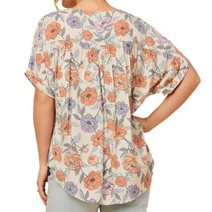 Hayden Floral Tie Top WOMEN - Clothing - Tops - Short Sleeved Hayden Los Angeles   