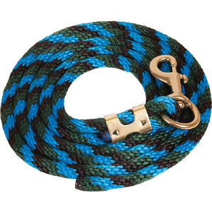 Poly Lead Rope with Bolt Snap Tack - Lead Ropes Teskey's Black/Hunter/Blue  