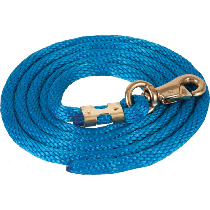 Teskey's Poly Lead Rope With Bull Snap Tack - Halters & Leads Teskey's Blue