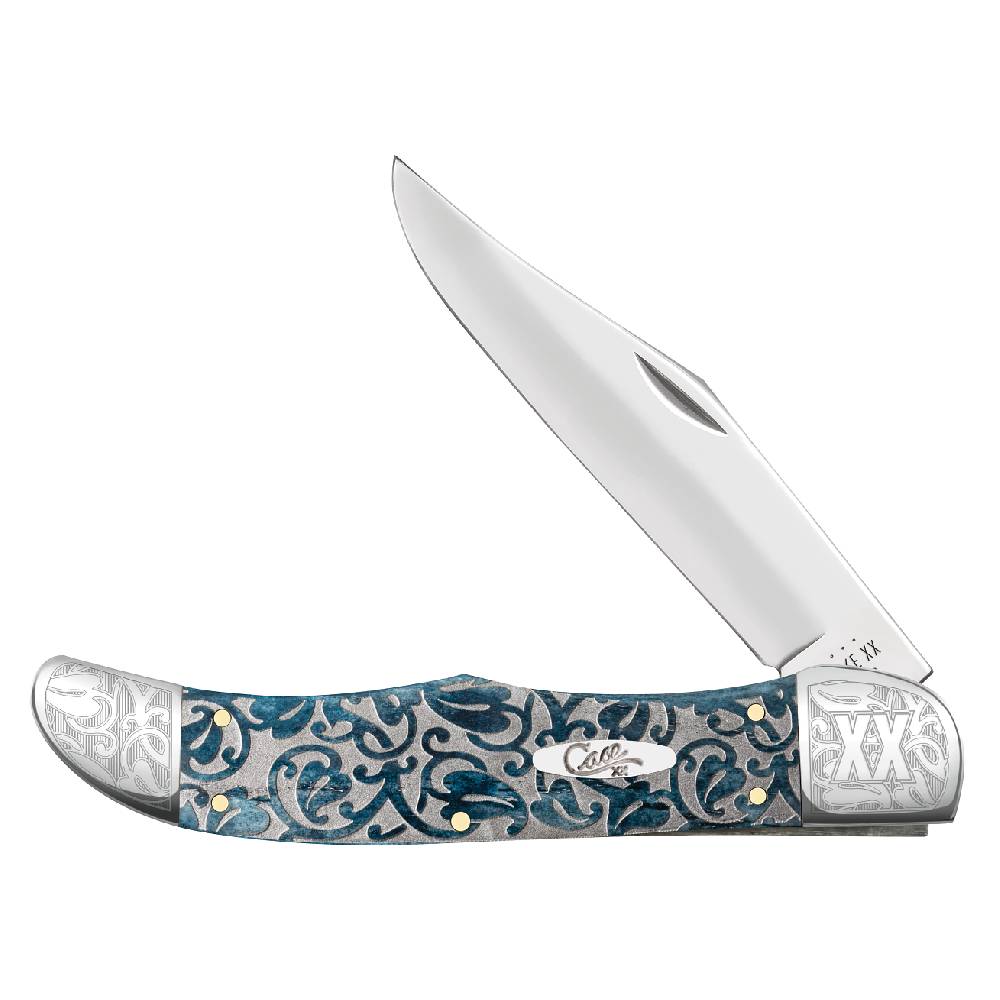 Case Folding Hunter - Mediterranean Blue Bone Ivy Knives - Knives W.R. Case   