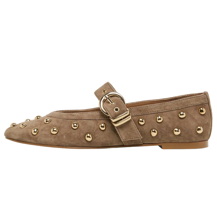 Dolce Vita Mikel Studded Olive Suede Flat