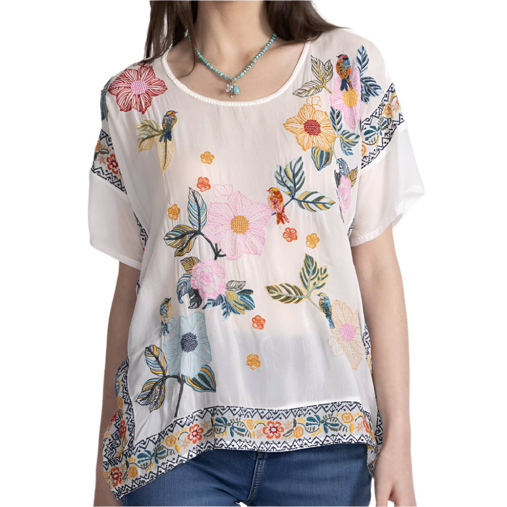 Johnny Was Mariafe Blouse WOMEN - Clothing - Tops - Short Sleeved Johnny Was Collection