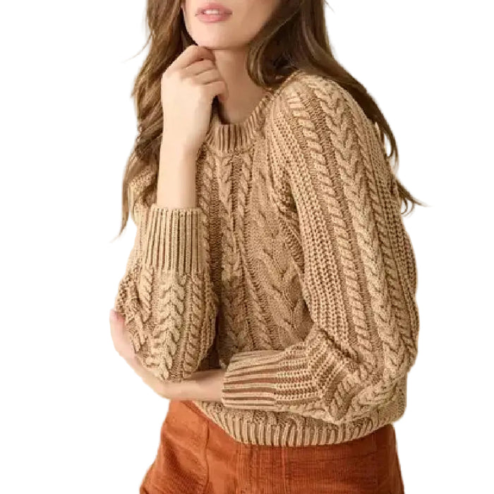 Flag and Anthem Women's Vienna Washed Cable Knit Sweater