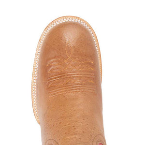 R. Watson Men's Cognac Bruciato Smooth Ostrich Boot MEN - Footwear - Exotic Western Boots R Watson   