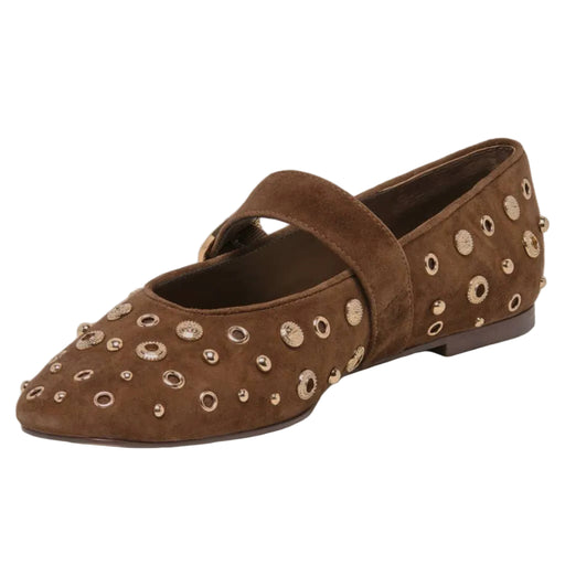 Dolce Vita Mella Studded Cocoa Suede Flat WOMEN - Footwear - Casuals Dolce Vita