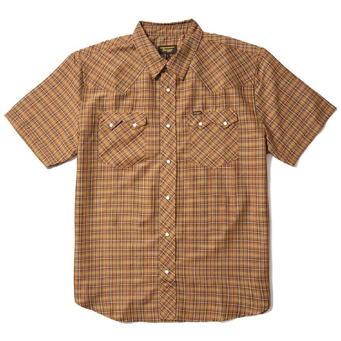 Seager Men's Sawtoof Gold Mini Check Snap Shirt MEN - Clothing - Shirts - Short Sleeve Seager Apparel