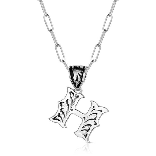 Montana Silversmiths Western Initial Necklace - H WOMEN - Accessories - Jewelry - Necklaces Montana Silversmiths