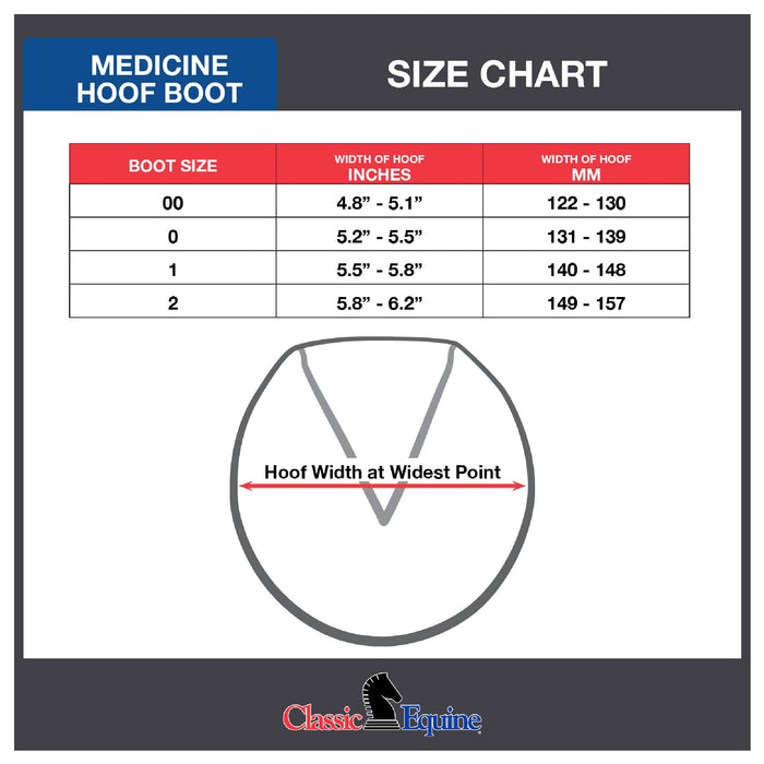 Classic Equine Medicine Hoof Boot Farrier & Hoof Care - Therapy Boots Classic Equine