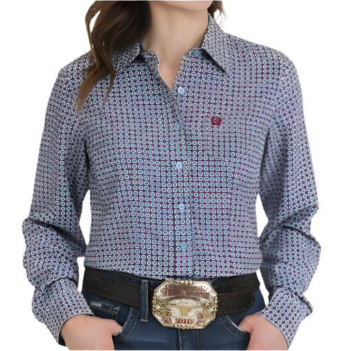 * Cinch Women's Geo Print Button Shirt - FINAL SALE WOMEN - Clothing - Tops - Long Sleeved Cinch