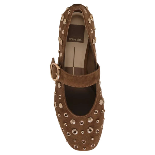 Dolce Vita Mella Studded Cocoa Suede Flat WOMEN - Footwear - Casuals Dolce Vita