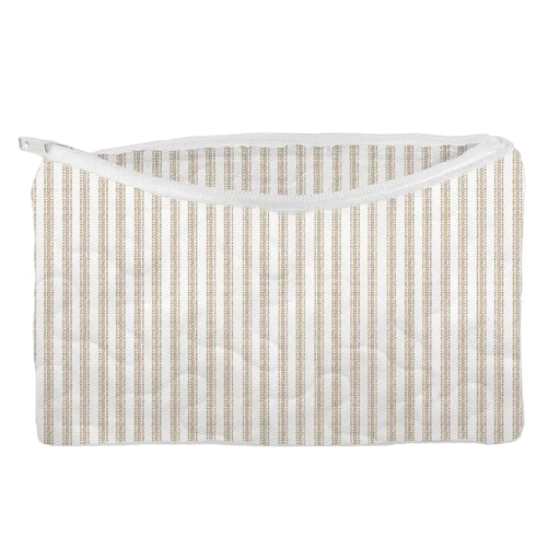 Ticking Brown Stripe Small Makeup Bag ACCESSORIES - Luggage & Travel - Cosmetic Bags Ida Mae Home
