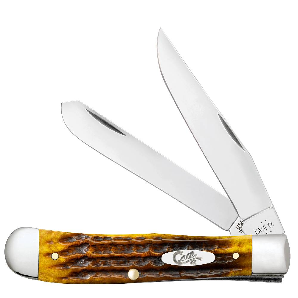 Case Trapper - Heritage Jig Honeycomb Bone Knives W.R. Case