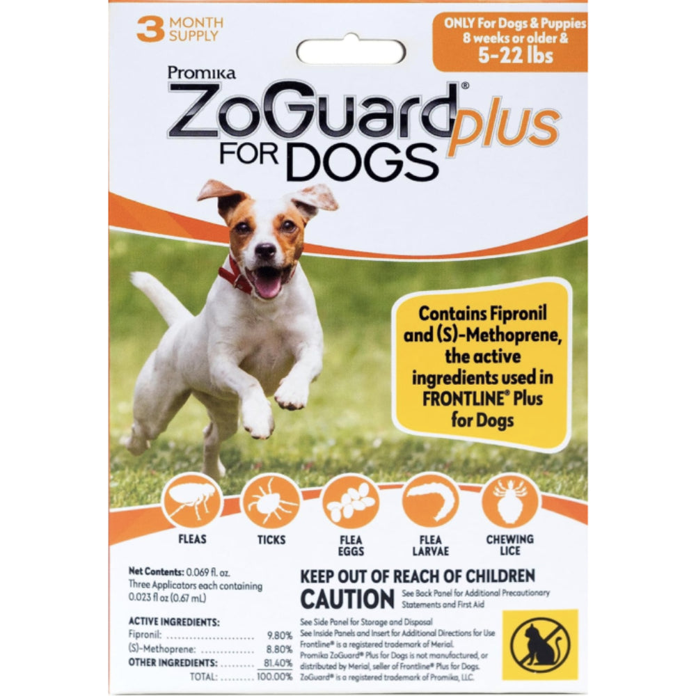 Promika ZoGuard Plus for Dogs Pets - Pest Control Promika 4-22 lbs 3 Month Supply  