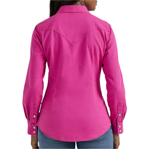 Wrangler Women's Retro Solid Twill Shirt WOMEN - Clothing - Tops - Long Sleeved Wrangler   