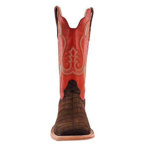 R. Watson Men's Mocha Sueded Nile Crocodile Boot - FINAL SALE MEN - Footwear - Exotic Western Boots R Watson   