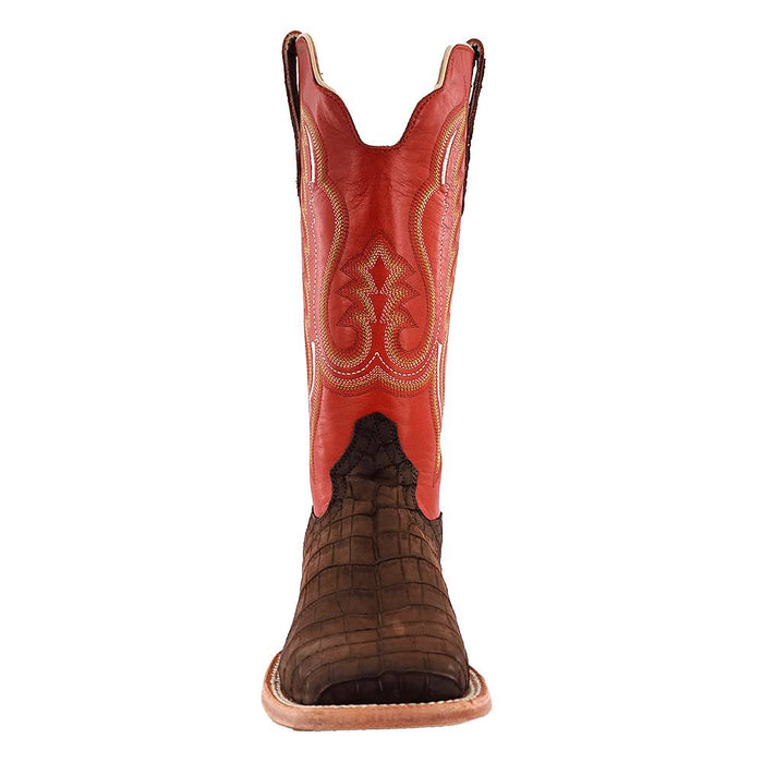 R. Watson Men's Mocha Sueded Nile Crocodile Boot - FINAL SALE