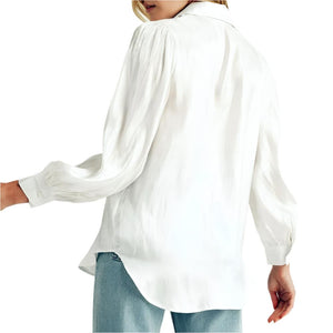 Gathered Button Down Blouse WOMEN - Clothing - Tops - Long Sleeved Storia   