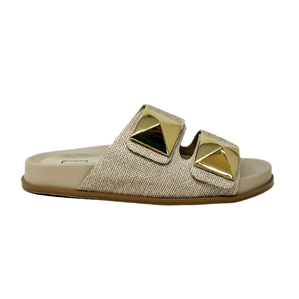 ShuShop Bernarda Sandal - Gold Woven