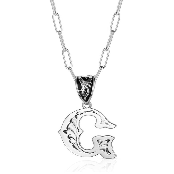 Montana Silversmiths Western Initial Necklace - G WOMEN - Accessories - Jewelry - Necklaces Montana Silversmiths