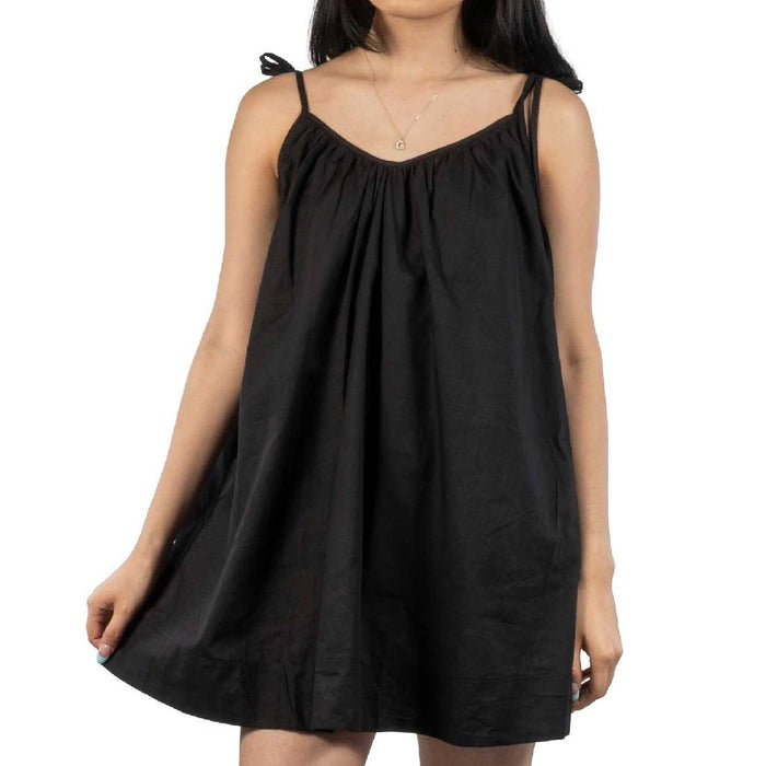 Tie Strap Black Dress