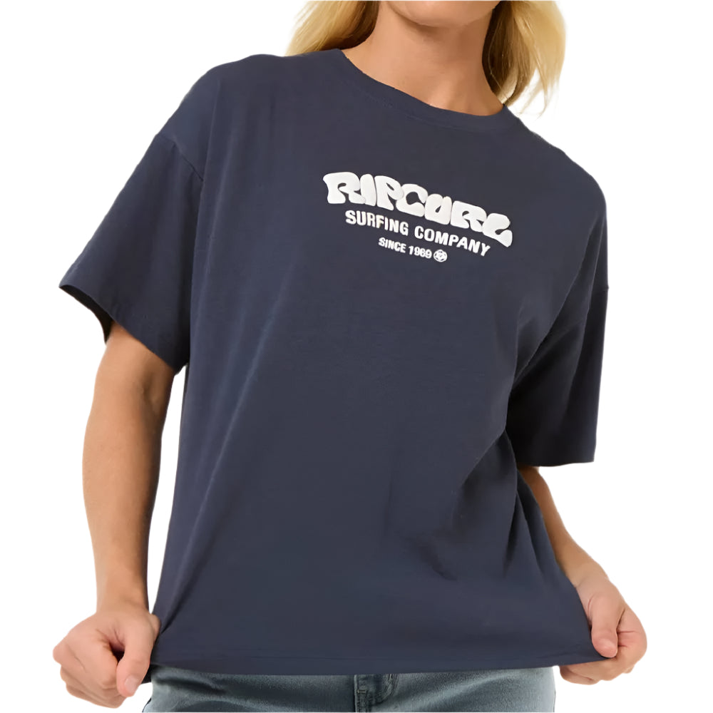 Rip Curl Women's Surf Puff Relaxed Tee - Navy WOMEN - Clothing - Tops - Short Sleeved Rip Curl