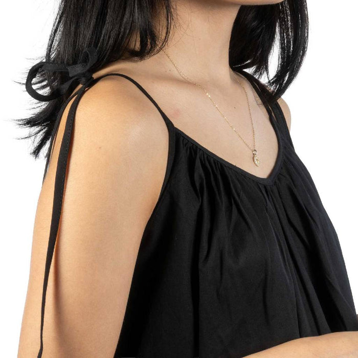 Tie Strap Black Dress