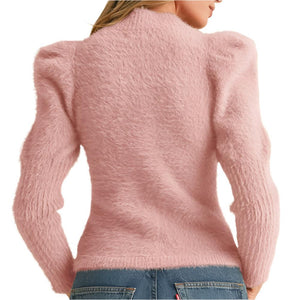 Mock Neck Mohair Sweater WOMEN - Clothing - Sweaters & Cardigans En Merci   