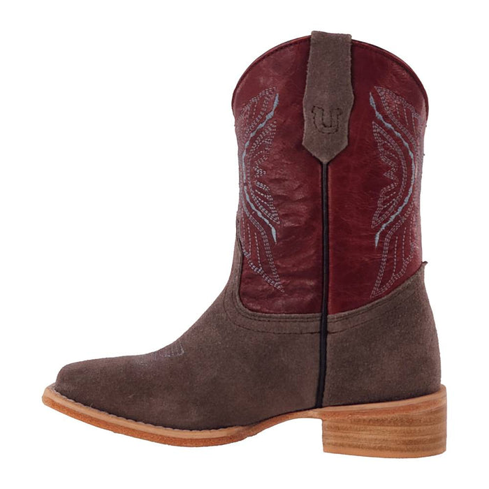 R. Watson Youth Charcoal Roughout Square Toe Boot KIDS - Footwear - Boots R Watson
