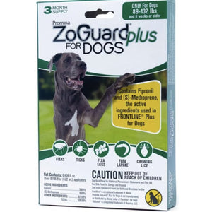 Promika ZoGuard Plus for Dogs Pets - Pest Control Promika 89-132 lbs 3 Month Supply  