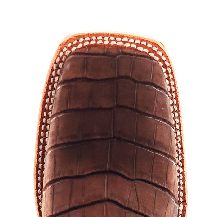 R. Watson Men's Mocha Sueded Nile Crocodile Boot - FINAL SALE