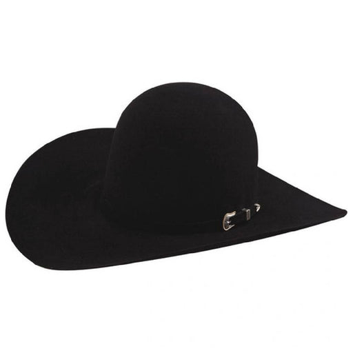American 100X Black 5" Open Crown Felt Hat HATS - FELT HATS American Hat Co.