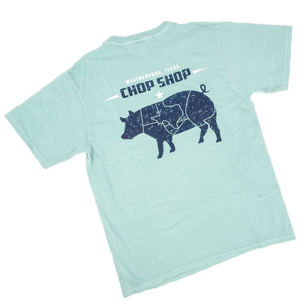 Teskey's Chop Shop Tee - Lagoon TESKEY'S GEAR - SS T-Shirts Lakeshirts   