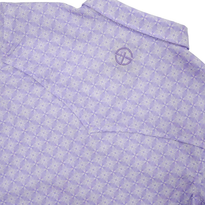 San Jac Boy's Lavender Performance Pearl Snap Shirt