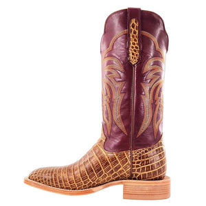 R. Watson Men's Vintage Saddle Nile Crocodile Boot MEN - Footwear - Exotic Western Boots R Watson   