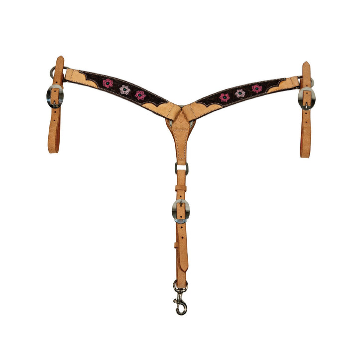 Professional's Choice Pink Flower Pony Breast Collar Tack - Breast Collars Professional's Choice