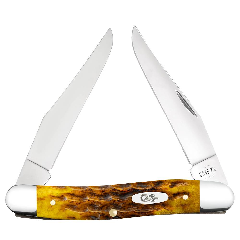 Case Muskrat - Heritage Jig Honeycomb Bone Knives W.R. Case