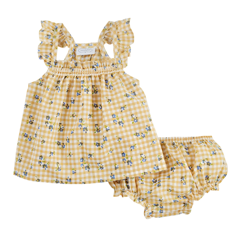 Mud Pie Baby Gingham Pinafore Set KIDS - Baby - Baby Girl Clothing Mud Pie